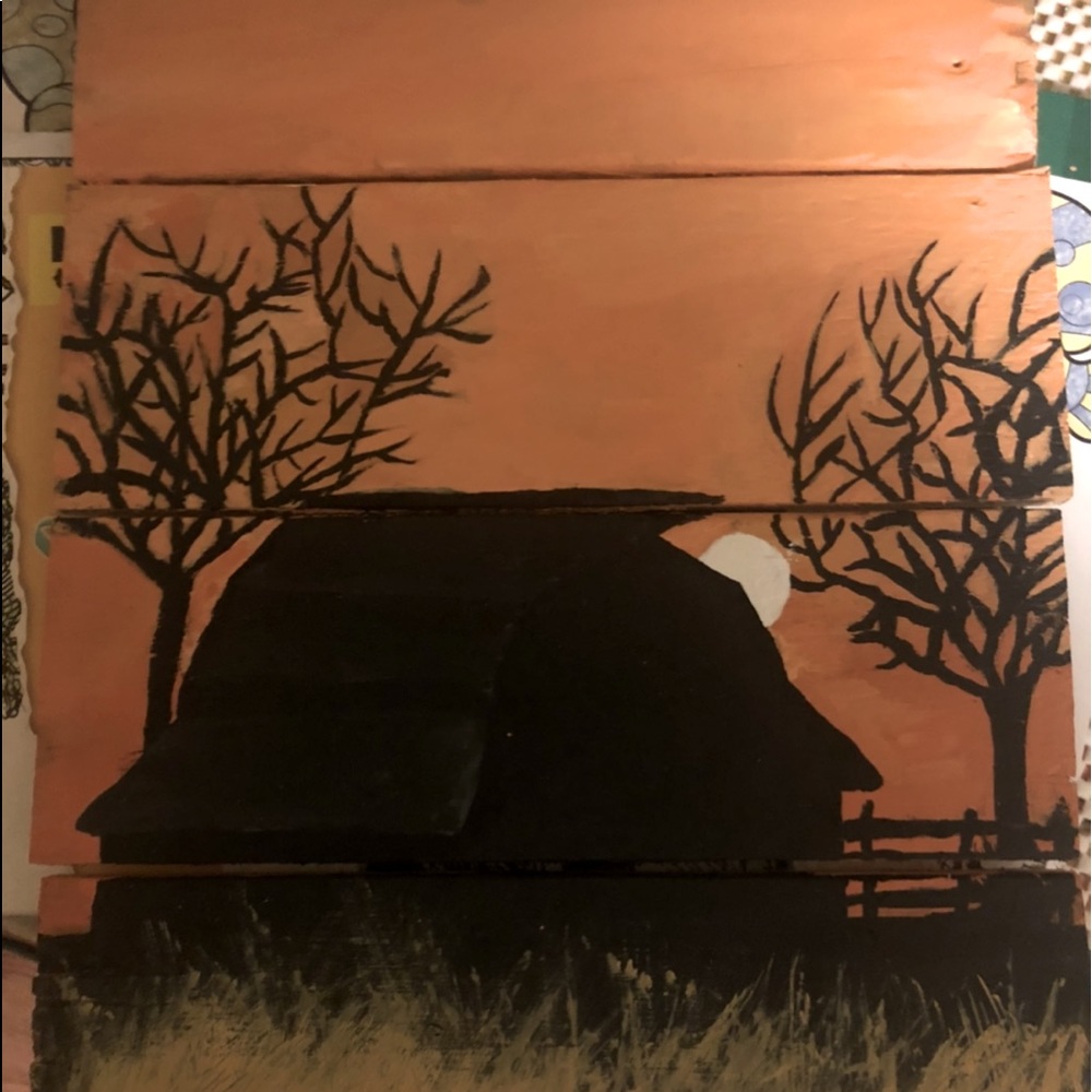 Hande painted pallet art